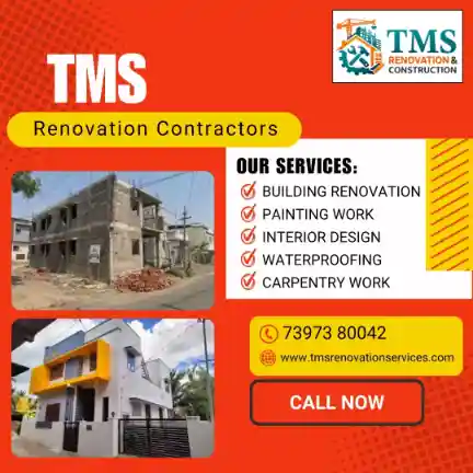 Best Renovation Contractors in AGS Colony Thiruvanmiyur, Chennai – TMS Construction & Renovation Services